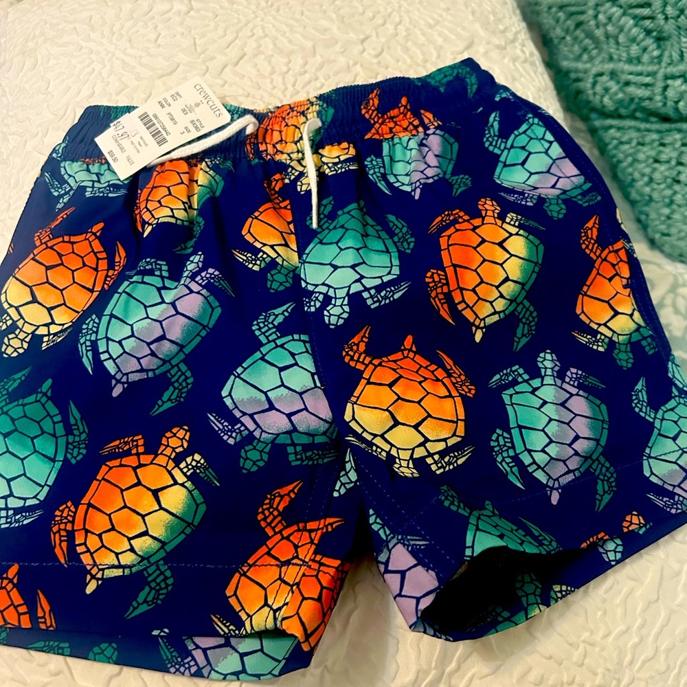 Crew toddler swim turtles NWT